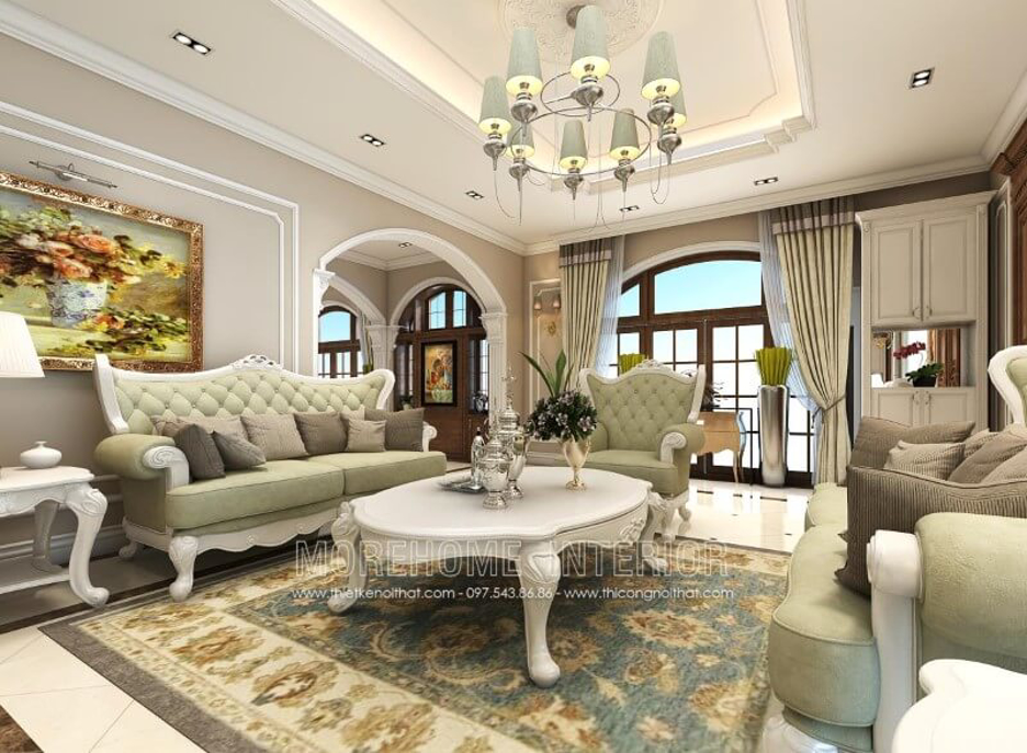 Tống hợp 30 ý tưởng thiết kế nội thất tân cổ điển tuyệt đẹp từ sofa phòng khách